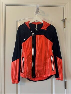 lululemon athletica Coral and Blue Colorblock Jacket